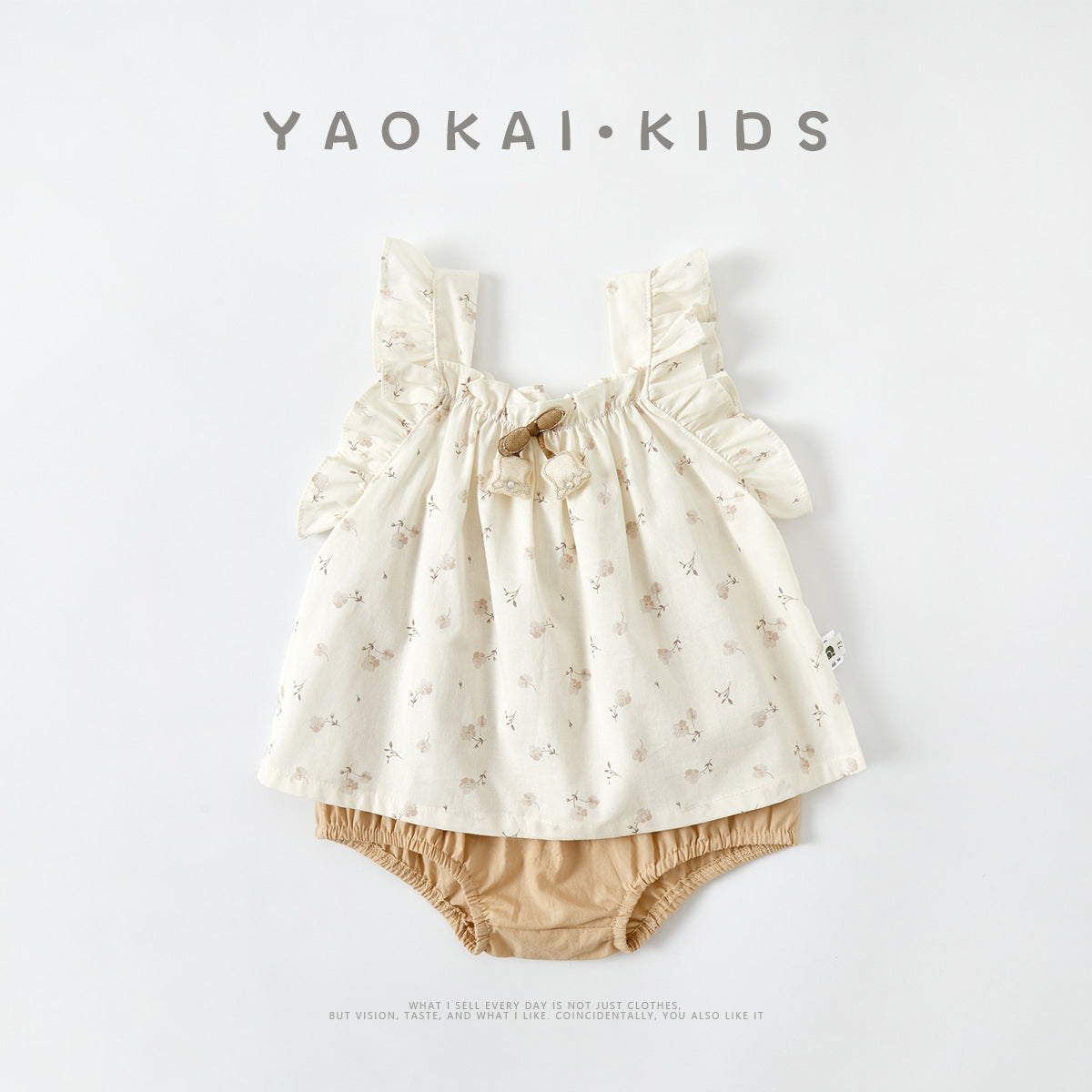 Baby Girls Ditsy Floral Ruffle Top & Bloomer 2-Piece Set