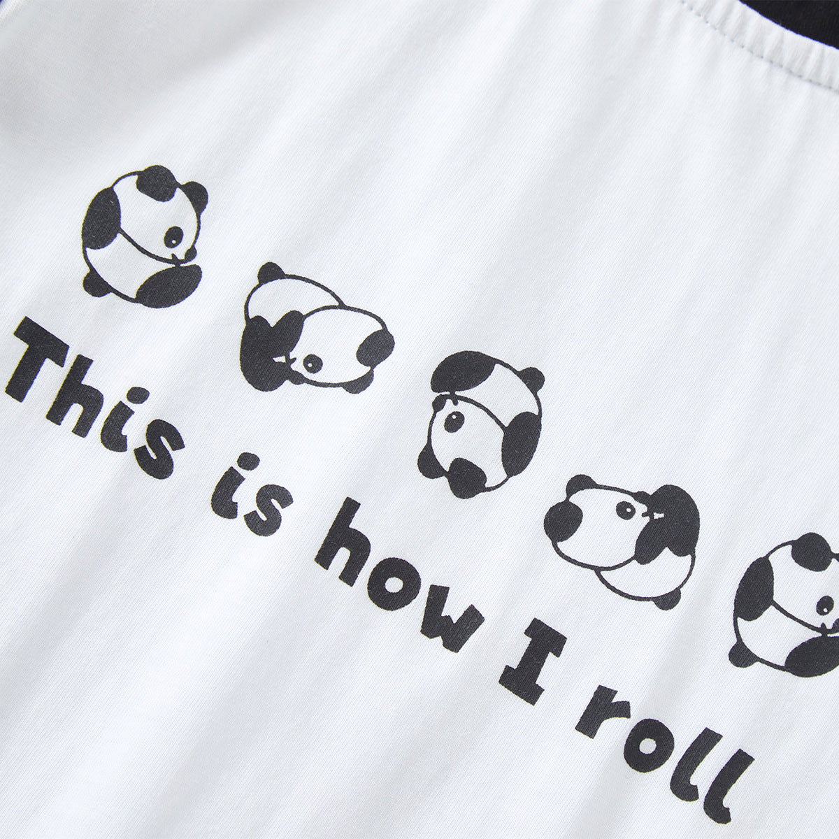 Baby Panda 'This Is How I Roll' Romper
