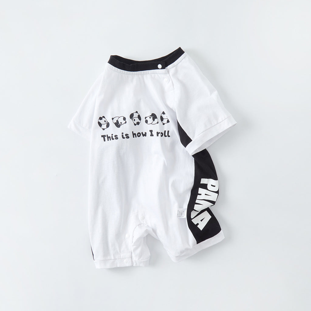 Baby Panda 'This Is How I Roll' Romper