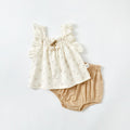 Baby Girls Ditsy Floral Ruffle Top & Bloomer 2-Piece Set