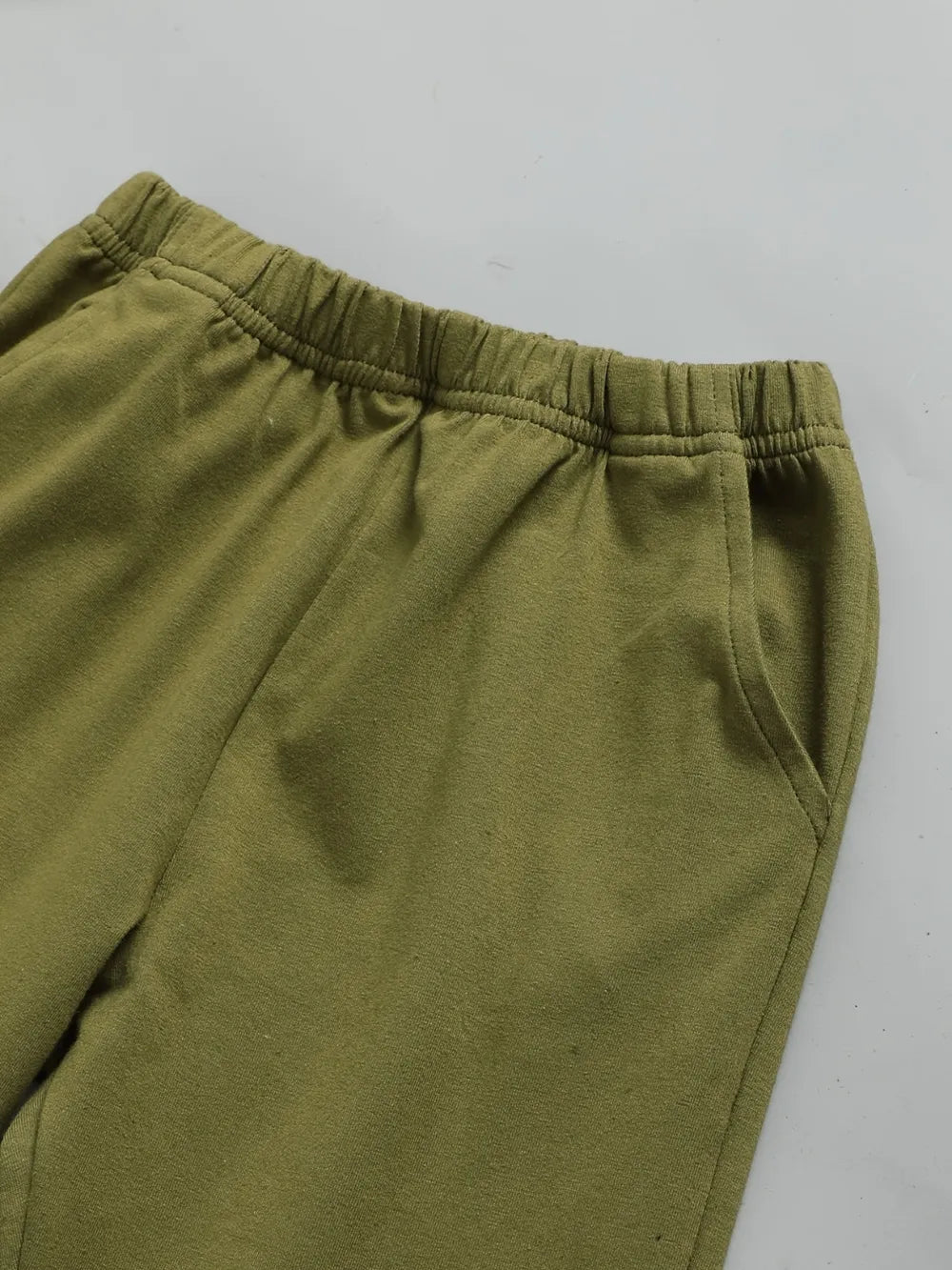 Boys Colorblock Sweatshirt & Jogger Set – Olive Green