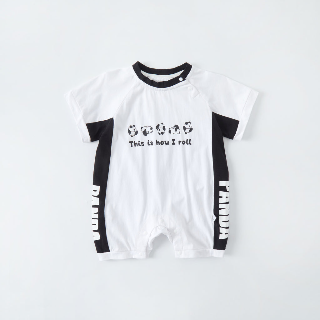 Baby Panda 'This Is How I Roll' Romper