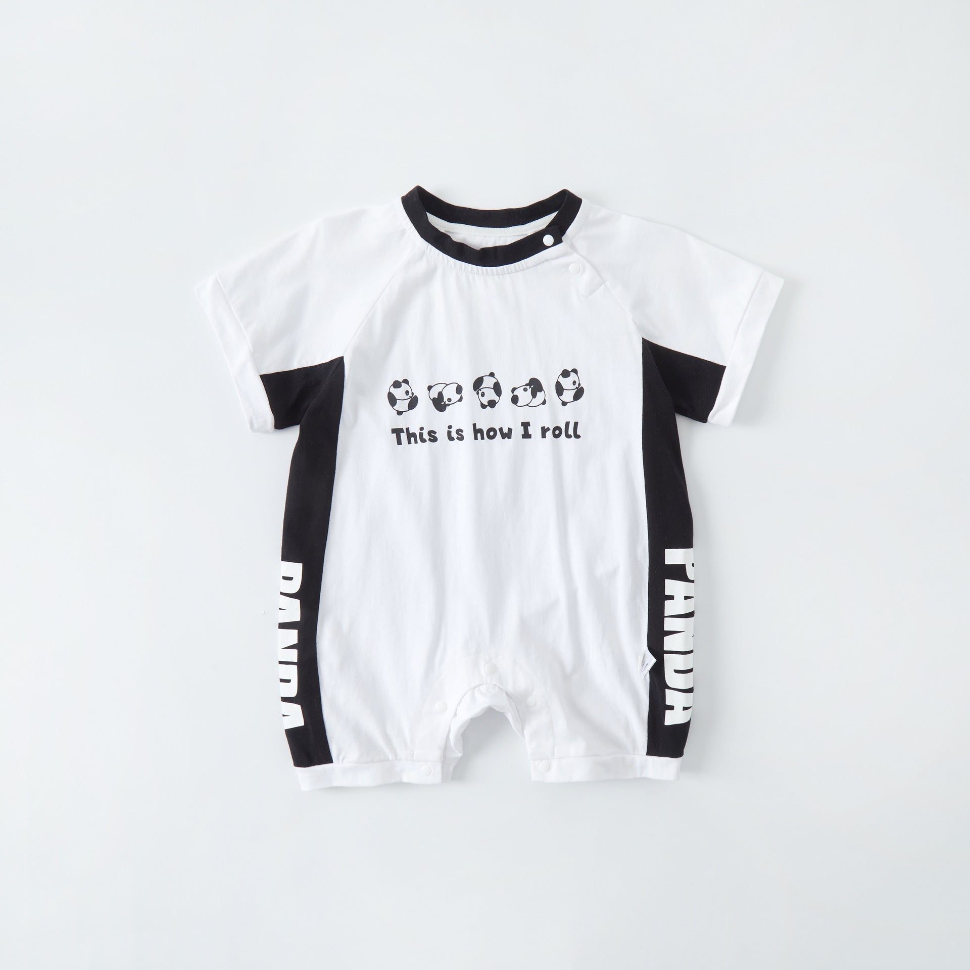 Baby Panda 'This Is How I Roll' Romper