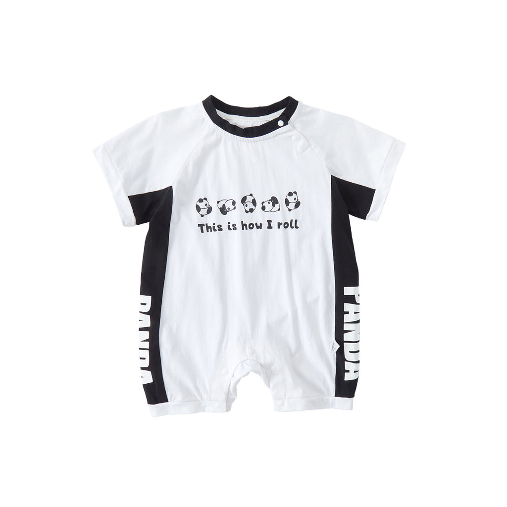 Baby Panda 'This Is How I Roll' Romper