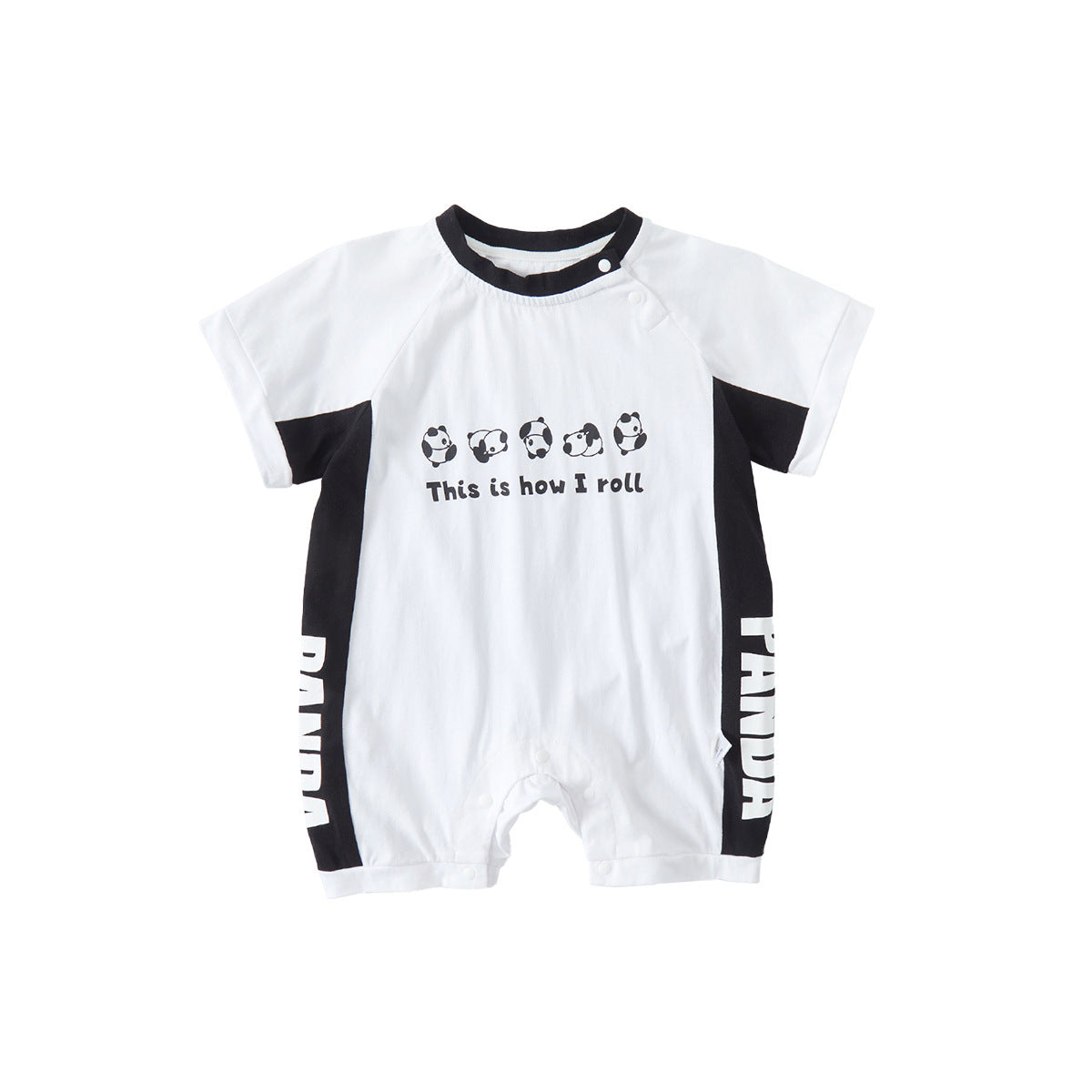 Baby Panda 'This Is How I Roll' Romper