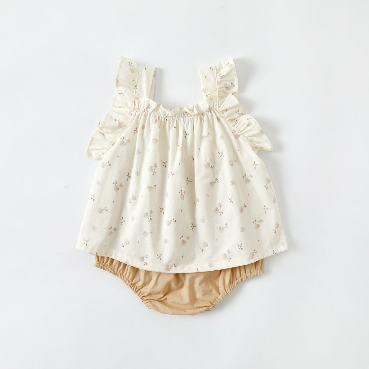 Baby Girls Ditsy Floral Ruffle Top & Bloomer 2-Piece Set