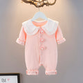 Sweet Petal Newborn Romper in Blush Pink