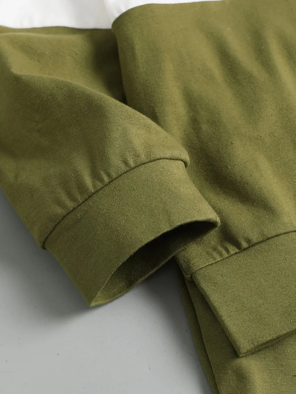 Boys Colorblock Sweatshirt & Jogger Set – Olive Green