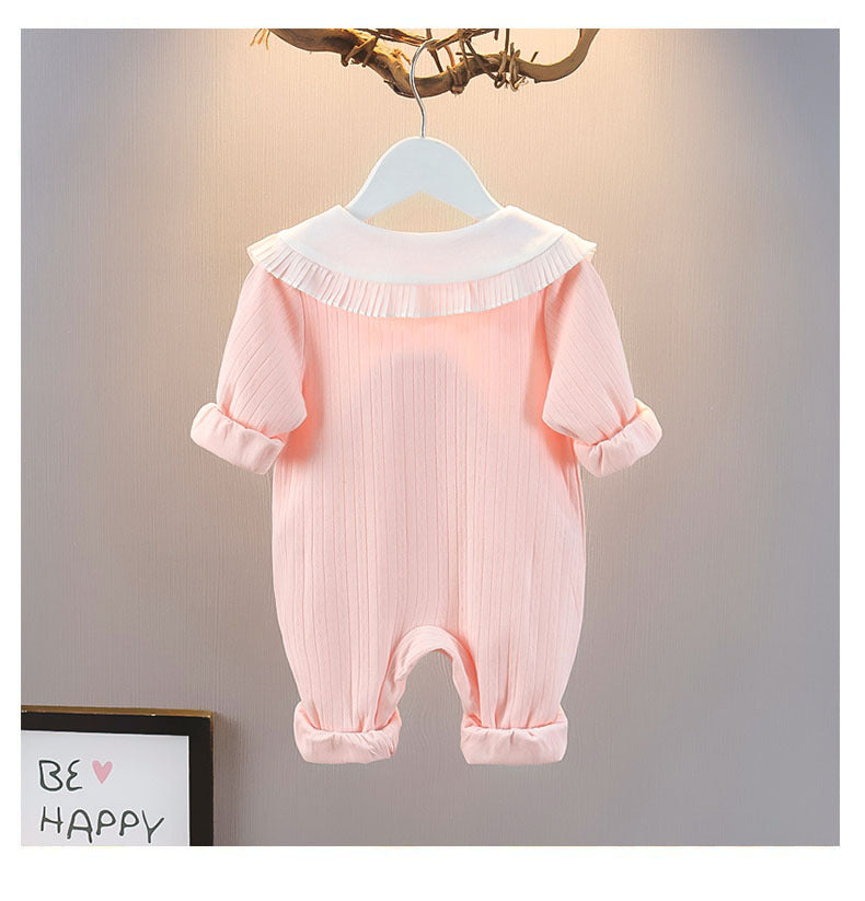 Sweet Petal Newborn Romper in Blush Pink