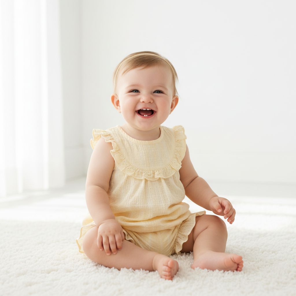 Buttercup Ruffle Top & Bloomer 2-Piece Baby Set